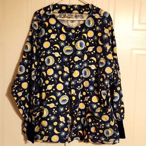 Celestial Long Sleeve Scrub Top